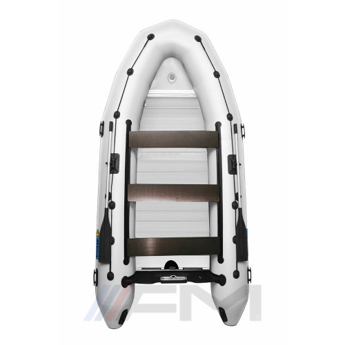 OMEGA - Надуваема моторна лодка с твърдо дъно и надуваем кил 385 K ALF RT PT - светло сива